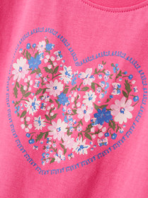NAME IT T-shirt Vigea Carmine Rose Heart